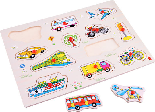 Ξύλινο Παιδικό Puzzle Σφηνώματα 12pcs Jokomisiada