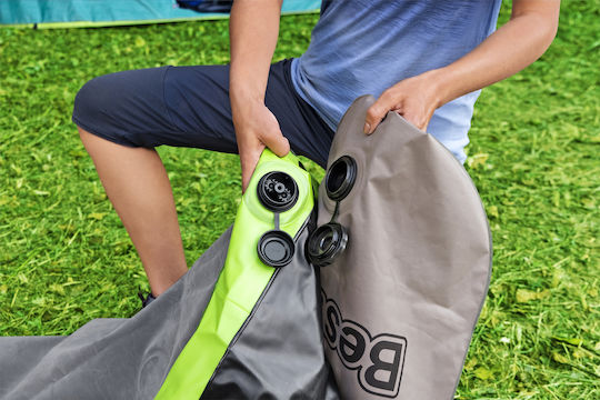Bestway Aufblasbare Camping-Luftmatratze Einzel mit integrierter Handpumpe 188x99x22cm Grau