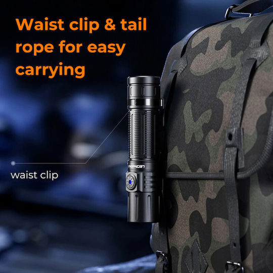 Ledholics Rechargeable Flashlight LED IP54 with Maximum Brightness 1750lm