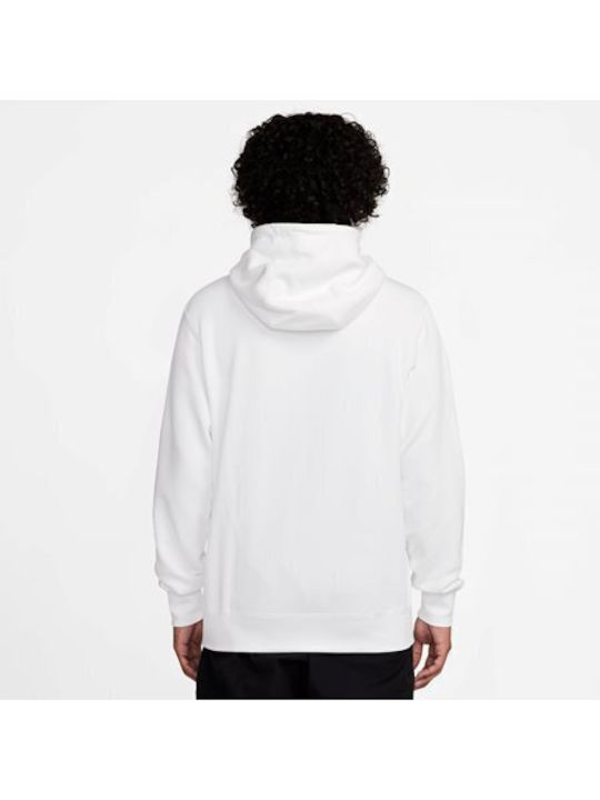 Nike Club Men's Sweatshirt with Hood White
