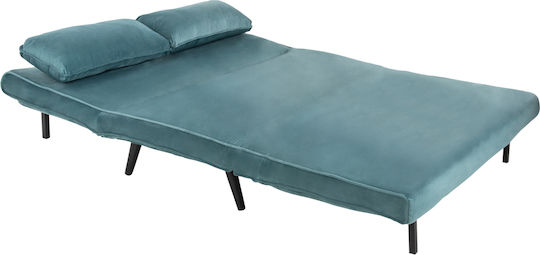 Asma Two-Seater Velvet Mint Sofa Bed 140x75x77 cm