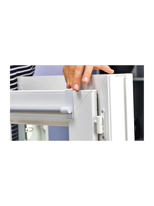 Genius Ideas Extendable Metallic Curtain Pole Single 105-105cm White