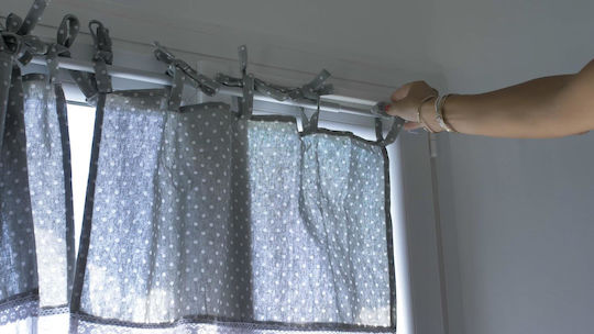 Genius Ideas Ausziehbar Metallisch Vorhangstange Einfach 105-105cm Weiß