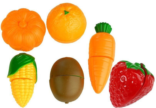 Lean Toys Obst- & Gemüsespielzeug Set Of Vegetables And Fruits With A Battery Blender And A Tray