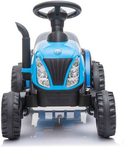 Tractor Pentru Copii De La Picior La Podea Cu Remorcă Și Pedale Albastru