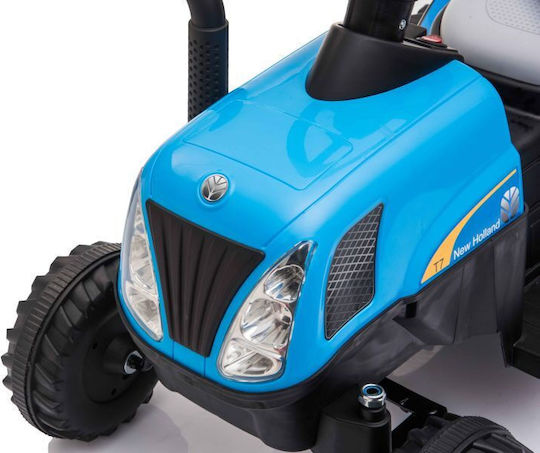 Tractor Pentru Copii De La Picior La Podea Cu Remorcă Și Pedale Albastru