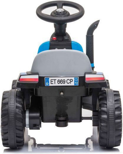 Tractor Pentru Copii De La Picior La Podea Cu Remorcă Și Pedale Albastru