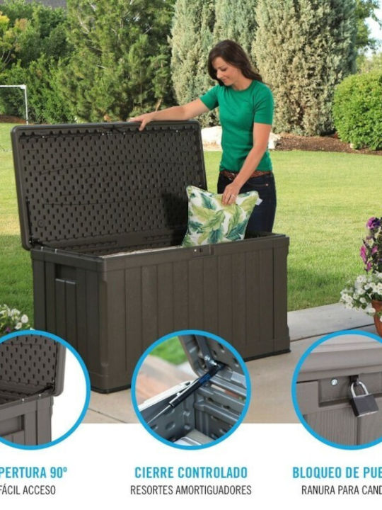 Lifetime Außenlagerbox Kunststoff 440Es Coffee L127xB67xH64cm