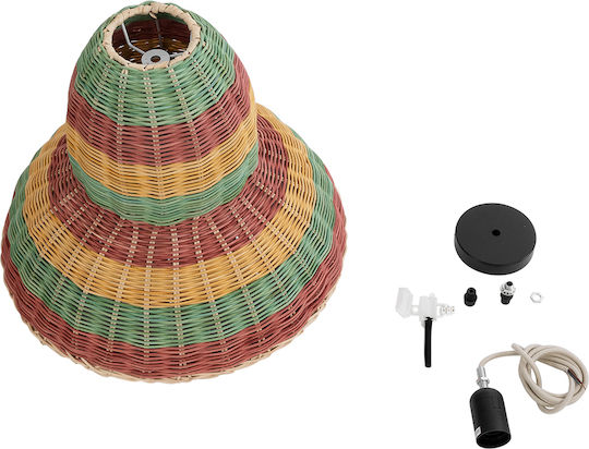 GloboStar Caballeros Κρεμαστό Φωτιστικό Bulb Boho Πλέγμα με Ντουί E27 40x30x30εκ.