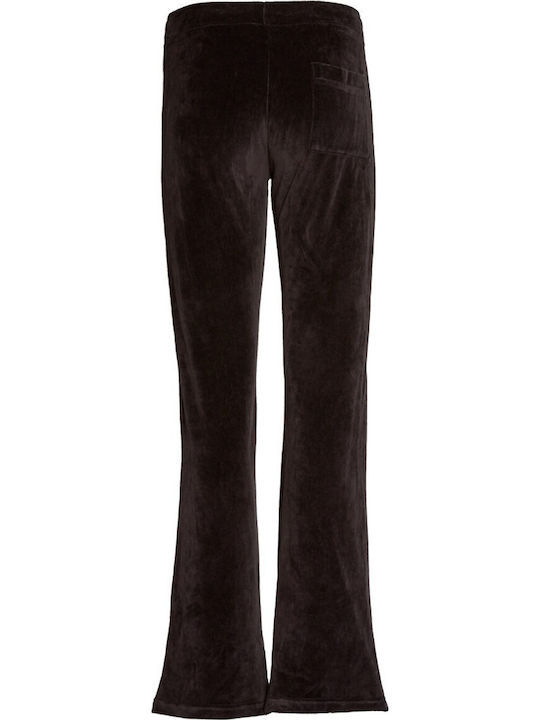 Sweatpants Flared Velvet Black