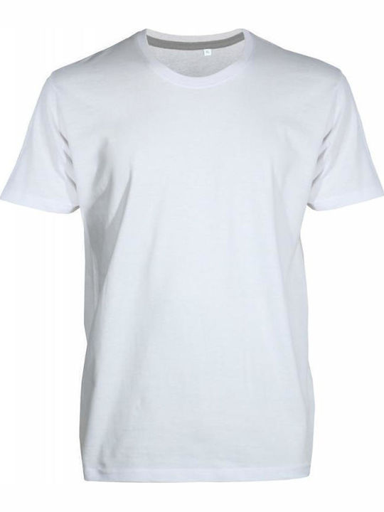 Kprime Ανδρικό Διαφημιστικό T-shirt Κοντομάνικο σε Λευκό Χρώμα