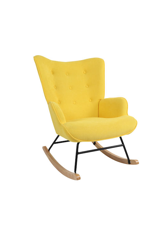 Candy Cane Rocking Armchair Yellow 91x67x86cm