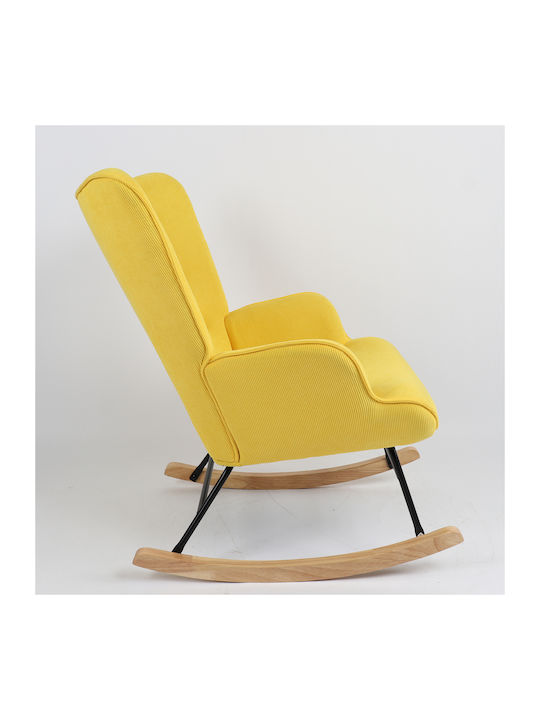 Candy Cane Rocking Armchair Yellow 91x67x86cm