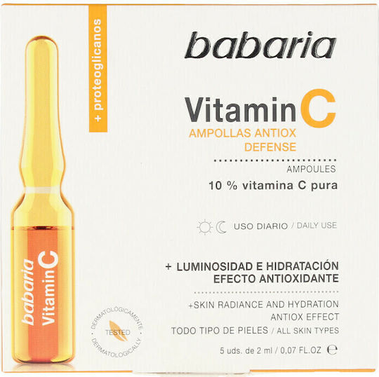 Babaria Serum Vitamina C Pentru Fata cu Vitamina C Pentru Detoxifiere și Strălucire 5x2ml