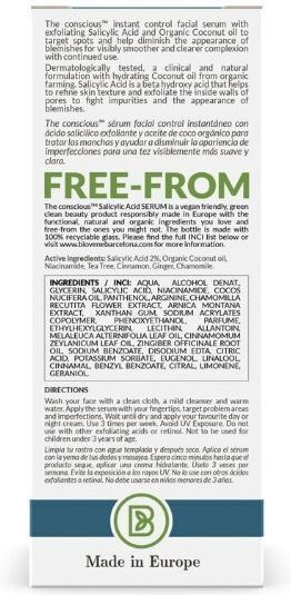 Biovene The Conscious Breakout Fighting Spot Ενυδατικό Serum Προσώπου με Νιασιναμίδη για Πανάδες & Ατέλειες 30ml