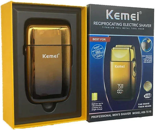 Kemei KM-TX10 Foil Ξυριστική Μηχανή Προσώπου Επαναφορτιζόμενη