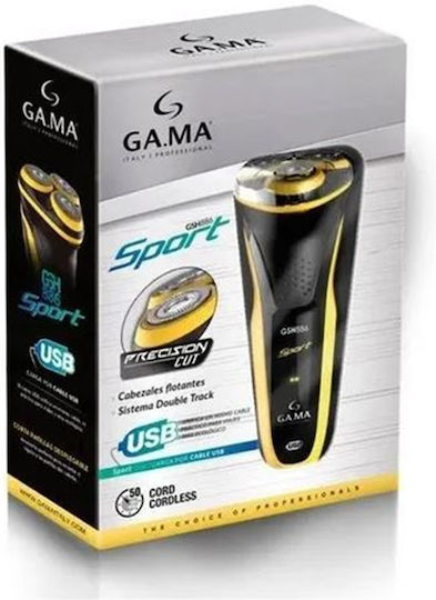 GA.MA Sport Ms GM0606 Περιστρεφόμενη Ξυριστική Μηχανή Προσώπου Επαναφορτιζόμενη