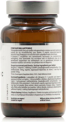 Power Of Nature Platinum Range Vitamin C Vitamin Citrus Bioflavonoids Rose Hips Fruit for Immune System Boost, Skin & Antioxidant Action 1000mg 20 tabs