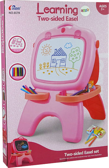 Lean Toys Πίνακας Μαρκαδόρου / Μαυροπίνακας Διπλής Όψης Επιδαπέδιος