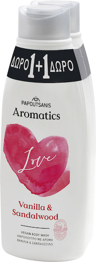 Papoutsanis Schaumbad in Gel mit Aloe Vera & Vanille Duft 2x600ml