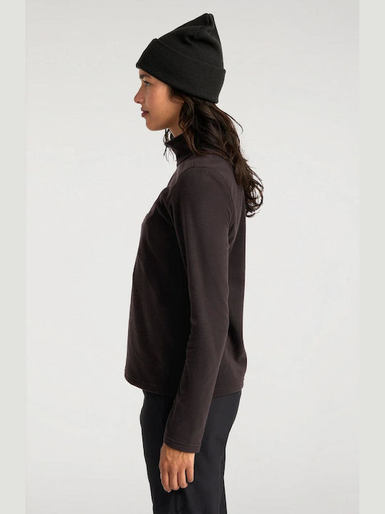 Jack's Bluza Damă Polar Mânecă Lungă cu Fermoar Neagră