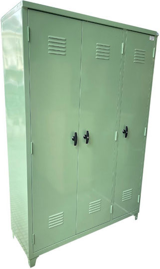 Dreiblättriger Metallischer Außenschrank mit Verriegelungsfunktion 195x45x130 cm