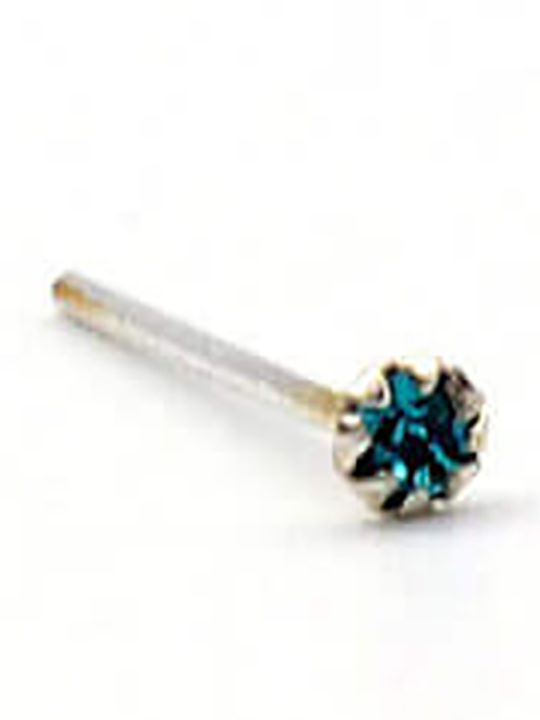 Asimi Body Piercing Nase Piercing aus Silber Schwarz