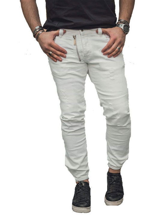 Punk Royal Men's Denim Trousers White