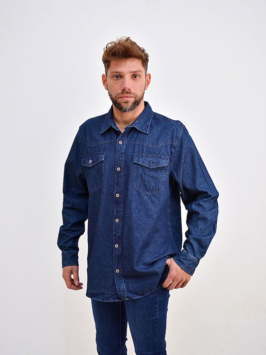 Long-sleeved Denim Shirt Denim (Denim)