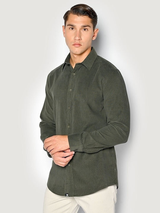 Brokers Jeans Men's Shirt Long Sleeve Corduroy Green