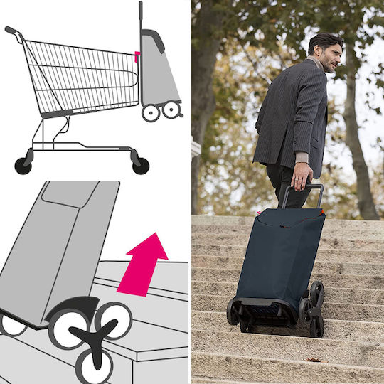 Shopping Trolley Gray 51x44x96cm