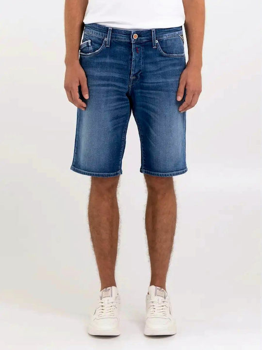 Replay Herrenshorts Jeans Blau