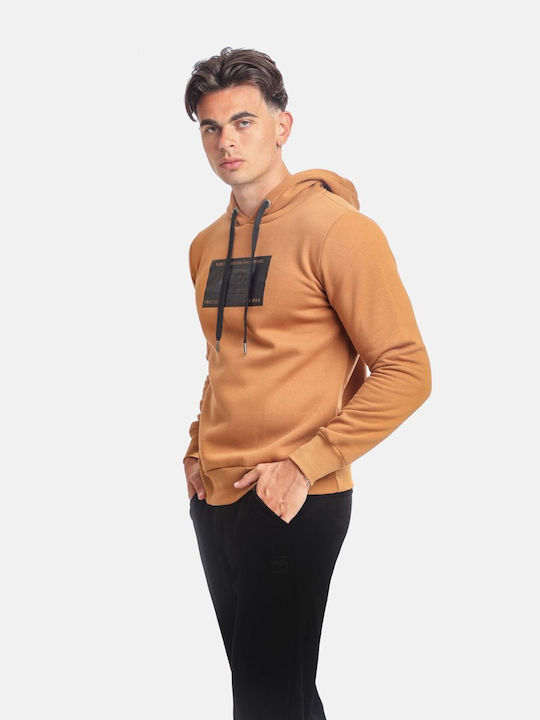 Paco & Co Herren Sweatshirt mit Kapuze Camel.