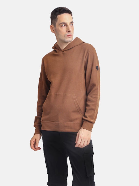 Paco & Co Men's Sweatshirt with Hood and Pockets Camel