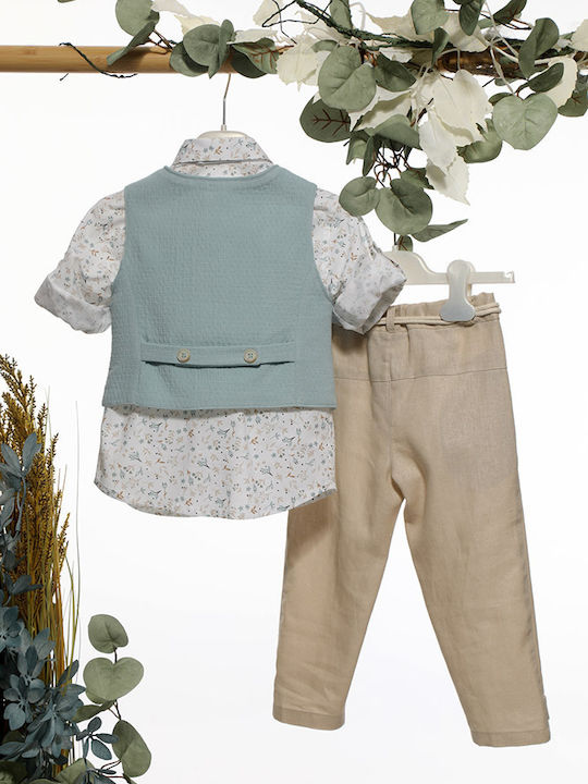Mi Chiamo Baptism Suit Light Blue