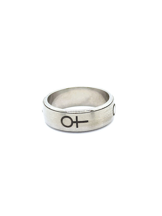 PS Silver Damen Ring aus Stahl