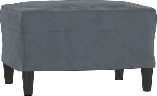 Τριθέσιος Καναπές Βελούδινος Γκρι 198x77x80εκ.