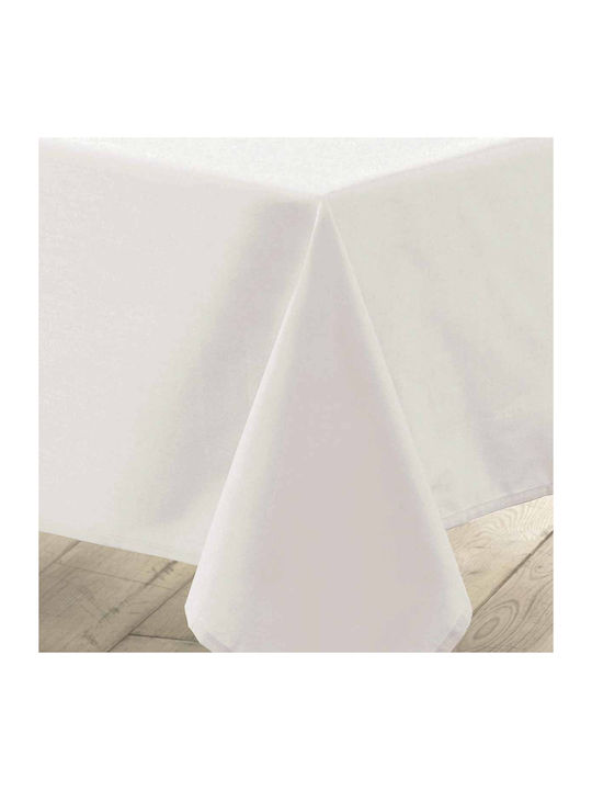 Douceur d'Intérieur Tablecloth Stain Resistant Essentiel Blanc 140x300cm