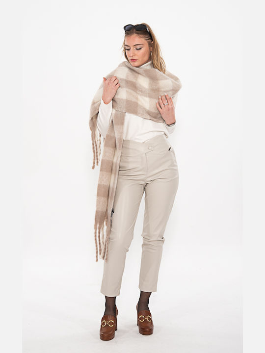 Korinas Fashion Women's Wool Scarf Beige