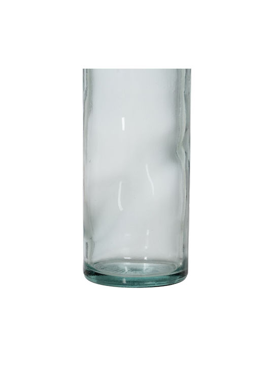 BigBuy Decorative Vase Glass Beige 12x28x28cm 1pcs