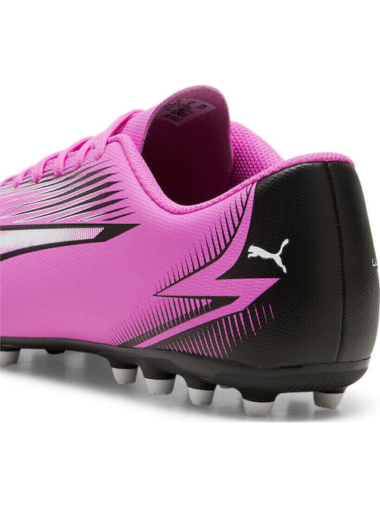 PUMA Ultra Play Ποδοσφαιρικά Παπούτσια με Τάπες MG Ροζ