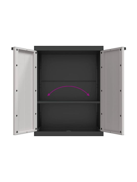 Double-leaf Polypropylene Outdoor Storage Cabinet 65x37x85 cm