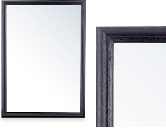 Gift Decor Καθρέπτης Τοίχου με Μαύρο Ξύλινο Πλαίσιο 50x50cm