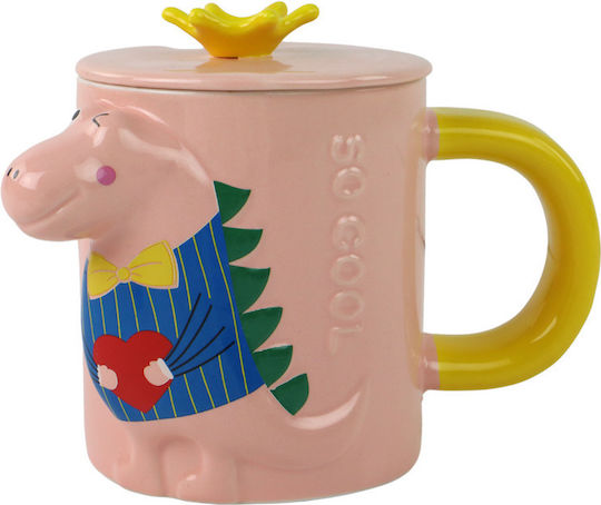 Becher Glas Rosa 400ml