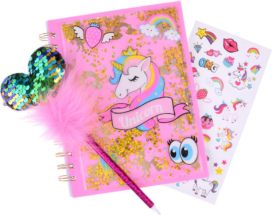 Jokomisiada Secret Diary Unicorn Notizbuch 120 Blätter mit leeren Seiten Gold