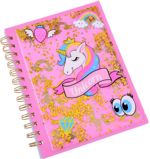 Jokomisiada Secret Diary Unicorn Notizbuch 120 Blätter mit leeren Seiten Gold