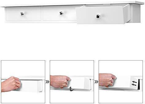 Wall Shelf White 80x15x10cm