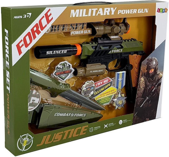 Lean Toys Set Military Pistol Rifle Knife Medal Sight Pistol pentru copii 31buc
