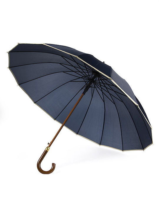 LKmoda Automatic Umbrella with Walking Stick BLUE-L.BLUE-BLUE