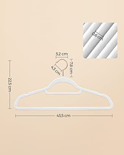 Songmics Premium Velvet Κρεμάστρα Ρούχων Ροζ CRF021W01 30τμχ